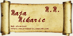 Maja Mikarić vizit kartica